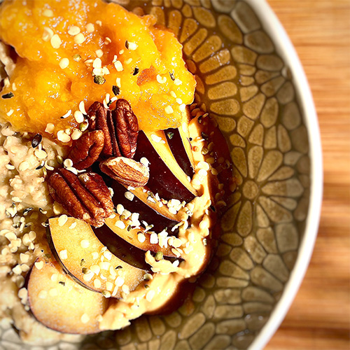 Porridge mit Aprikosenmus