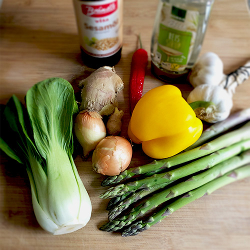 Rezept Thunfisch Filet auf Wok-Gem&uuml;se sweetchili Zutaten