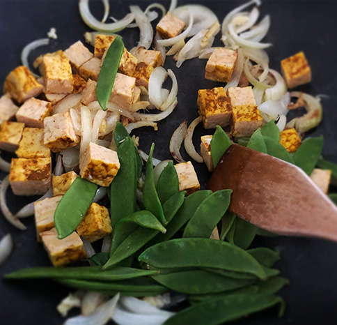 Reisnudel Bowl - Gem&uuml;se im Wok