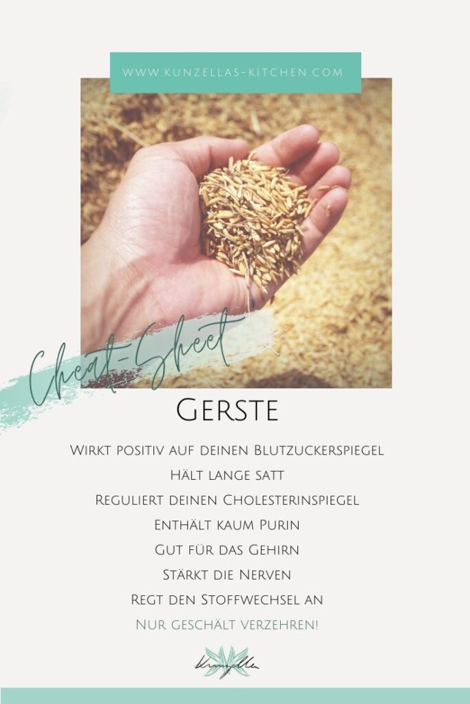 Cheatsheet Warenkunde Spickzettel Gerste