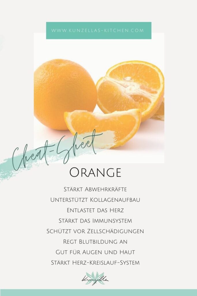 Warenkunde Spickzettel Orange