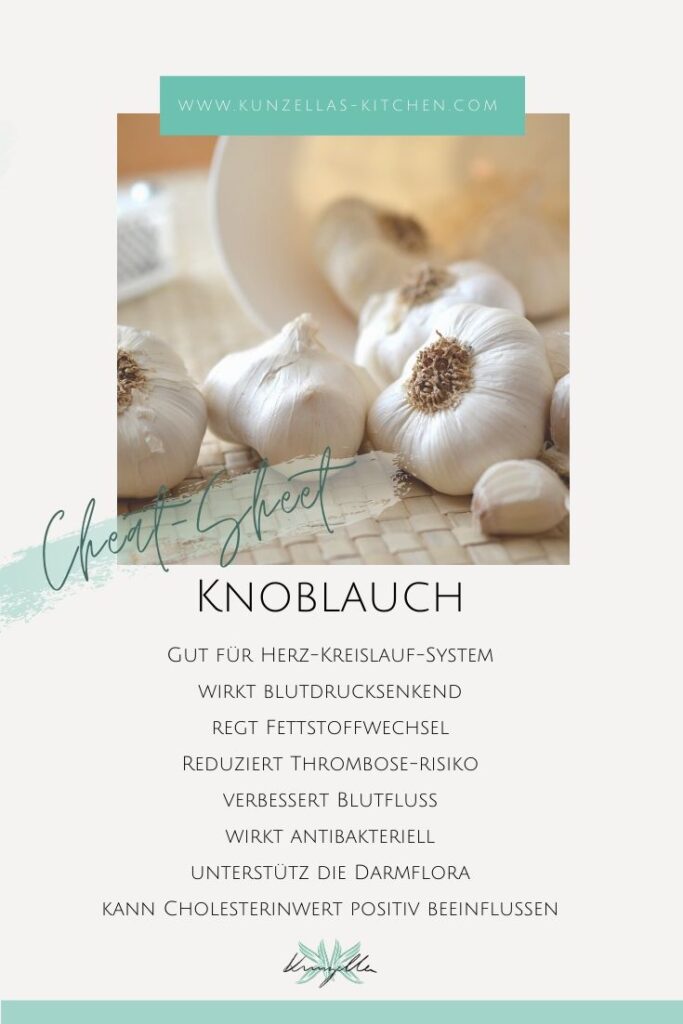 Warenkunde Spickzettel Knoblauch