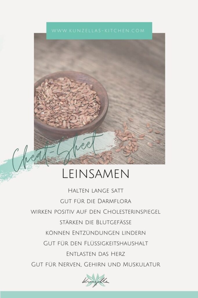 Warenkunde Spickzettel Leinsamen