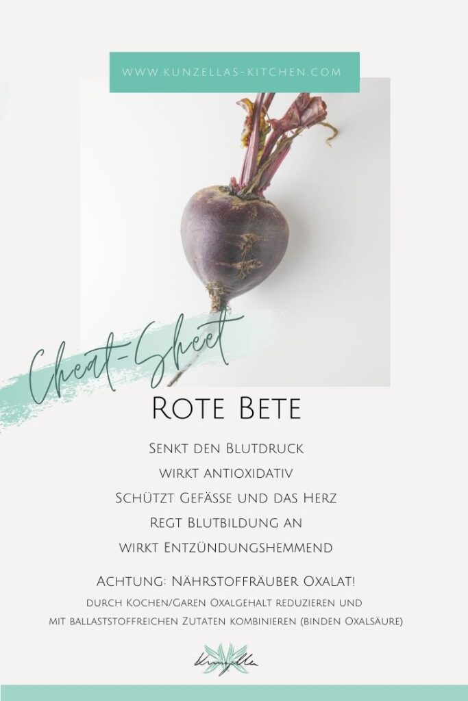 Warenkunde Spickzettel Rote Bete