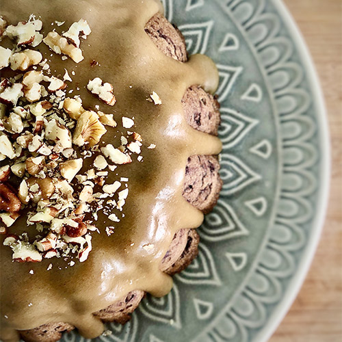 Rezept lila  Carrotcake final mit Frosting