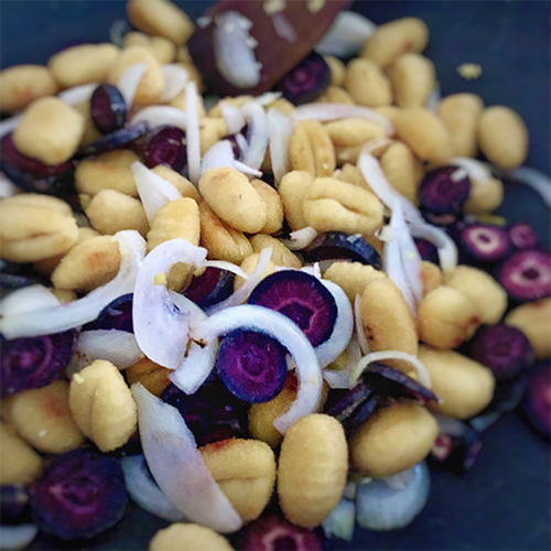 Rezept one Pot Gnocchi Bowl Möhren