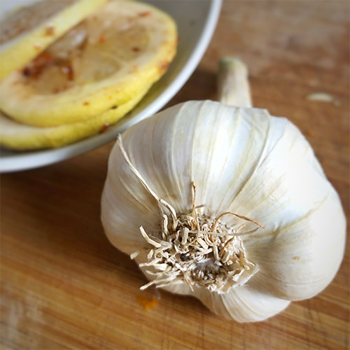Rezept Ingwer-Kürbis vom Blech - Zitrone und Knoblauch