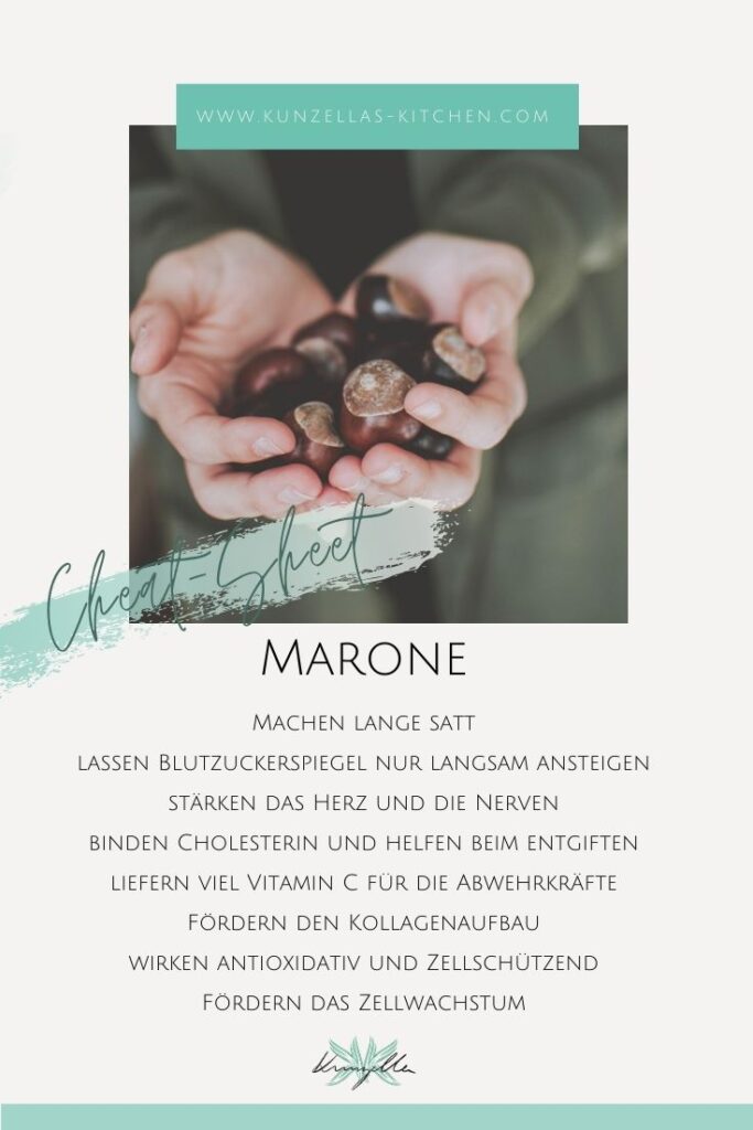 Warenkunde Spickzettel Maroni