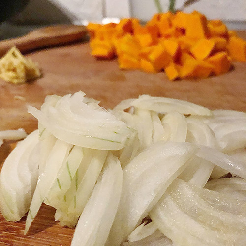Rezept K&uuml;rbis Gnocchi Zwiebel