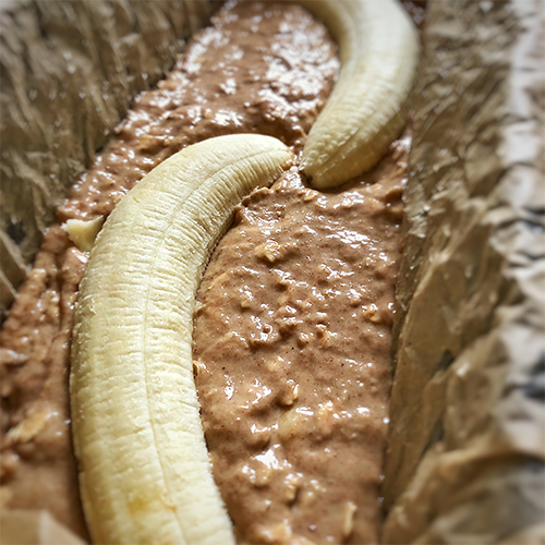 Veganes Bananenbrot Topping
