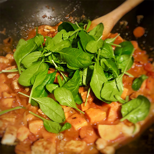 Veganes Curry Rezept Spinat