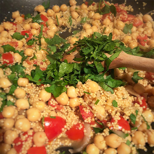 Rezept Kichererbsen Tabouleh Petersilie einrühren