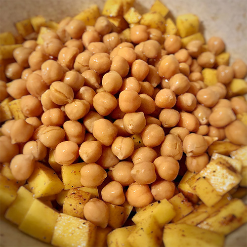 Rezept Orientalisches Blech Kichererbsen dazu
