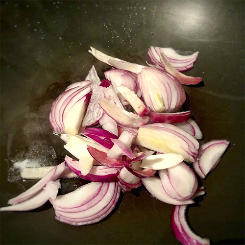 Rezept Reisnudel Bowl - Zwiebeln