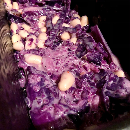 Rotkohl Lasagne - Erste Schicht