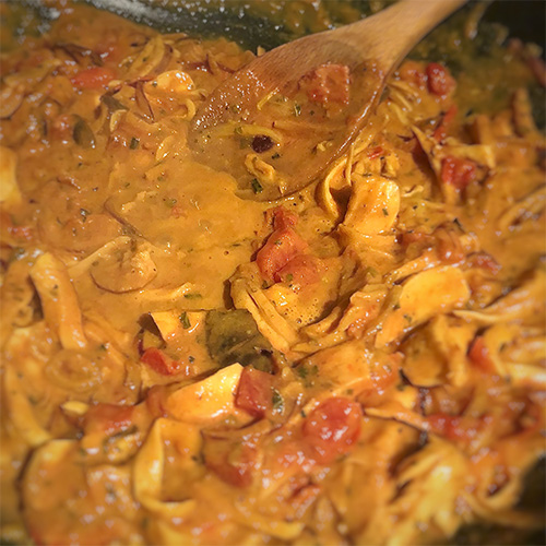 Veganes Ginger Chickeneinkochen lassen