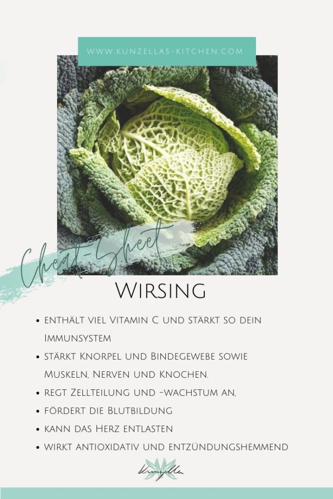 Warenkunde Wirsing Spickzettel